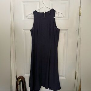 Ann Taylor Sleeveless Dark Blue Classic Dress 0